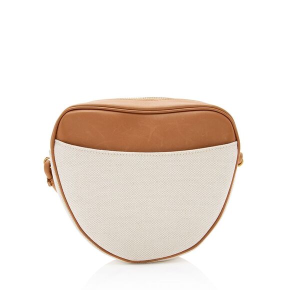 Saint Laurent Canvas Calfskin Monogram Sac Coeur Crossbody - Picture 3 of 15